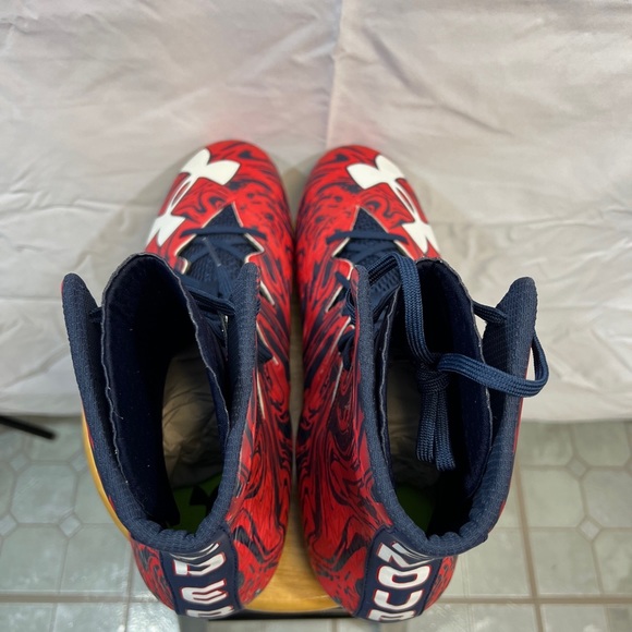 Under Armour Highlight Lux MC Red Camo Men’s Sz 16 Football Cleats - Picture 5 of 14